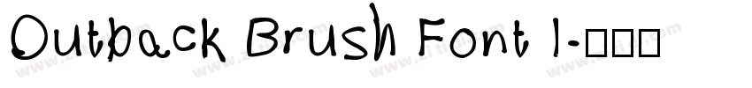 Outback Brush Font I字体转换
